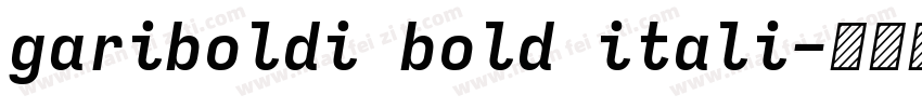 gariboldi bold itali字体转换